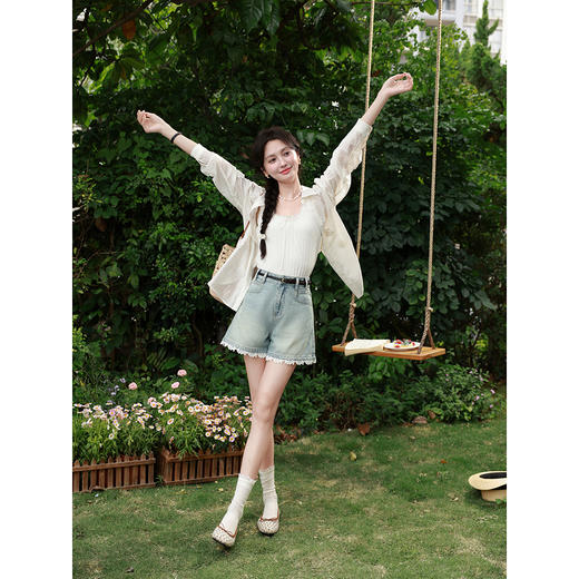 鹿向南【0428/20:00新品前1小时5折限量100件】杏色衬衫 商品图1