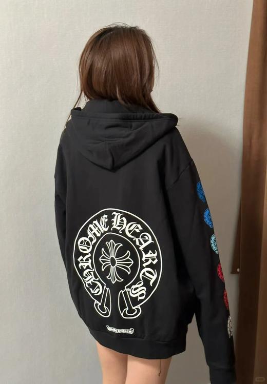 中性款logo印花连帽卫衣he009 商品图3