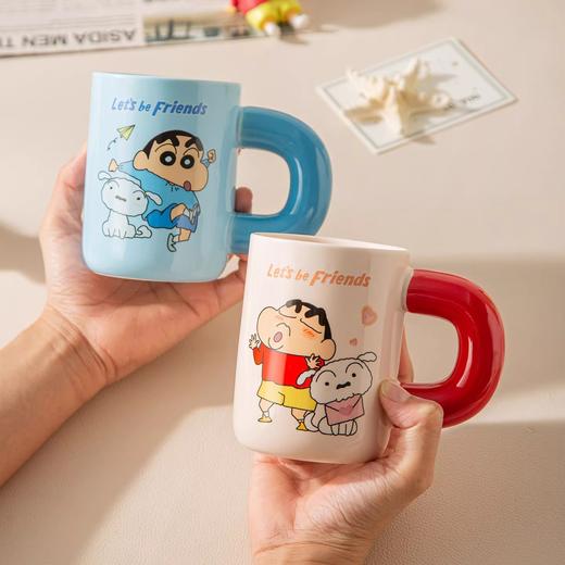 正版卡通蜡笔小新马克杯儿童陶瓷杯情侣水杯 商品图2