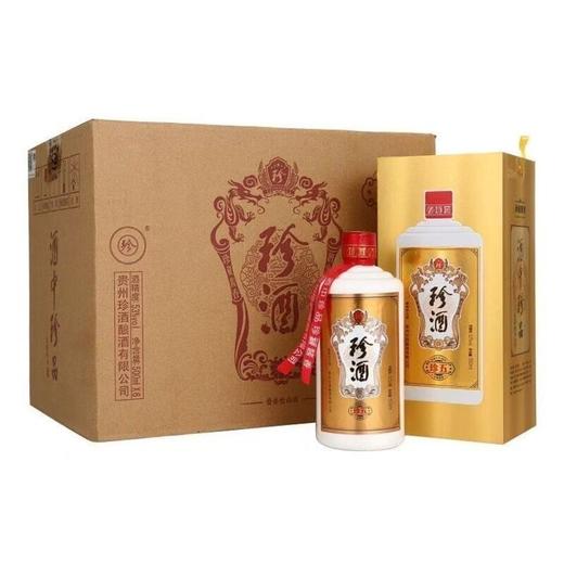 2021年贵州珍酒金版珍五，53度酱香型白酒，整箱500ml*6瓶。 商品图1
