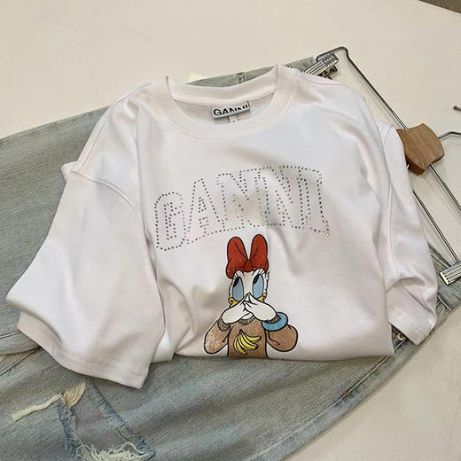纯元！少量！ 订单余！ GAN*I x Disney黛丝烫钻印花短袖T恤！ 商品图14