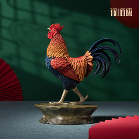 铜师傅《大吉大利》桌面客厅铜公鸡摆件 家居装饰工艺品