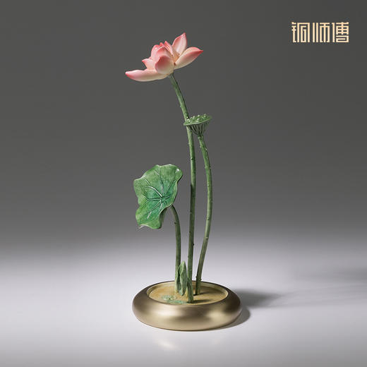 铜师傅《春兰 夏荷 秋桂 冬梅》客厅桌面铜摆件 家居装饰工艺品 商品图3
