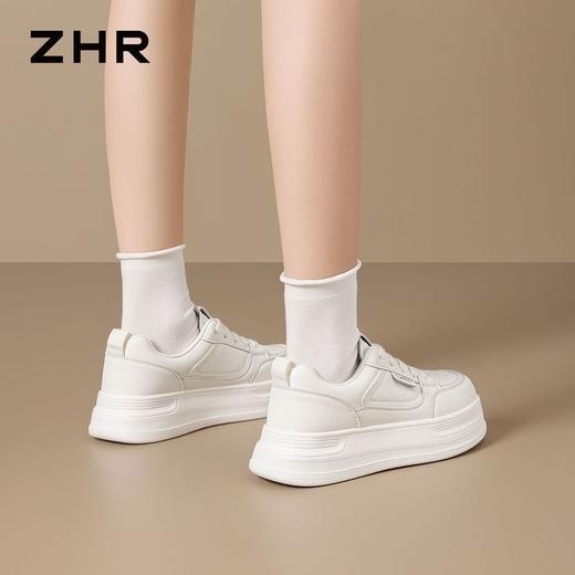 ZHR则则厚底内增高小白鞋女鞋春季新款超轻松糕底休闲运动鞋板鞋 商品图6