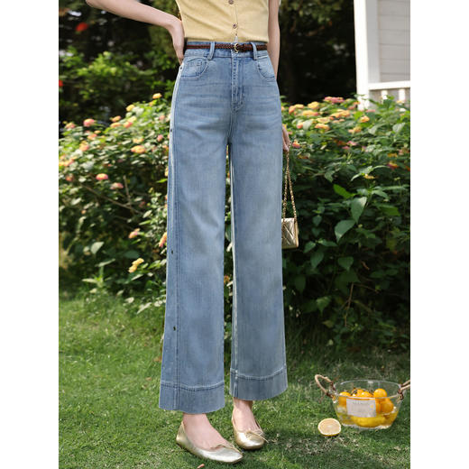 鹿向南【0428/20:00新品前1小时7折限量100件】蓝色牛仔裤 商品图1