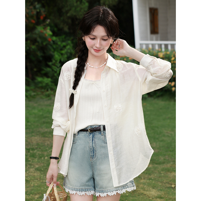 鹿向南【0428/20:00新品前1小时5折限量100件】杏色衬衫