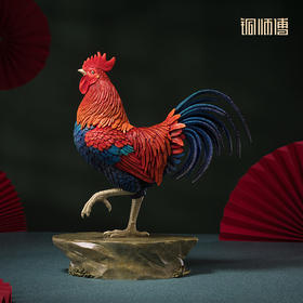 铜师傅《大鸡大利》客厅桌面铜鸡摆件家居装饰工艺品摆件