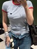 女款三角标条纹短袖T恤la020 商品缩略图3