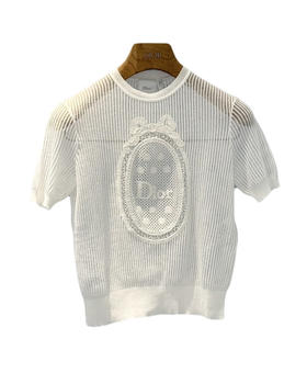 女款镂空短袖针织衫ba010