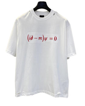 中性款刺绣破洞短袖T恤ba004