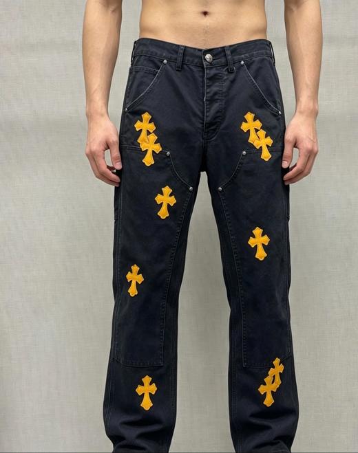 男款彩色十字架牛仔裤长裤he009 商品图3