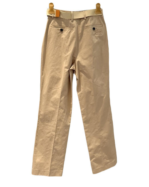 女款高腰薄棉刺绣腰带西裤长裤zh017 商品图1