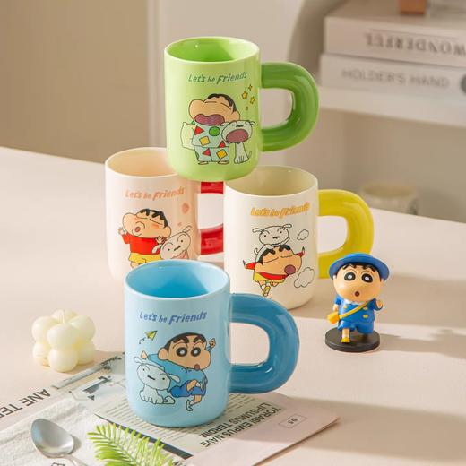 正版卡通蜡笔小新马克杯儿童陶瓷杯情侣水杯 商品图3
