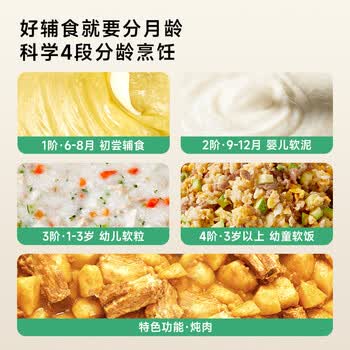 浦利顿（PLODON）婴儿辅食锅分月龄BB煲粥饭锅炖汤升级AI防糊防溢宝宝微压电炖锅 /母婴 /喂养用品 /辅食料理机