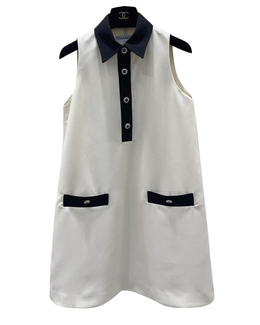 女款拼色纽扣背心裙ba025 商品图0