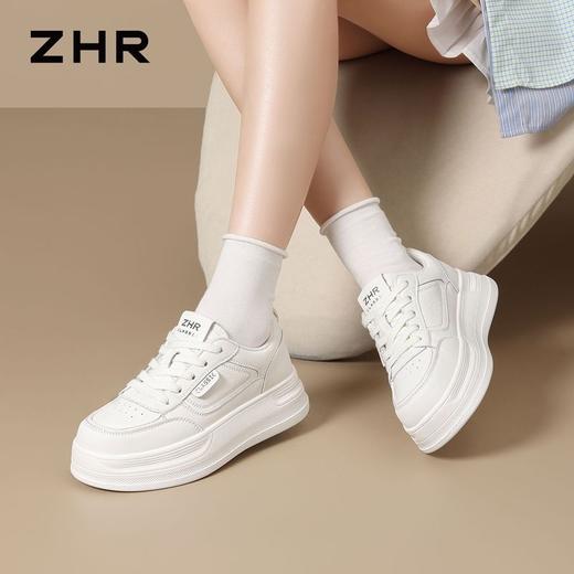 ZHR则则厚底内增高小白鞋女鞋春季新款超轻松糕底休闲运动鞋板鞋 商品图9
