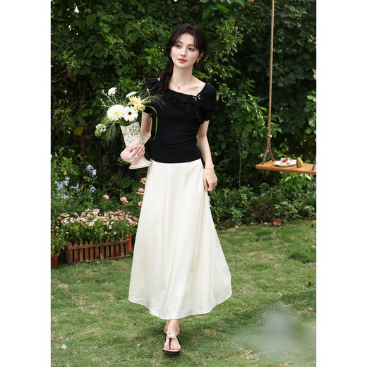 鹿向南【0428/20:00新品前1小时7折限量100件】黑色T恤 商品图1