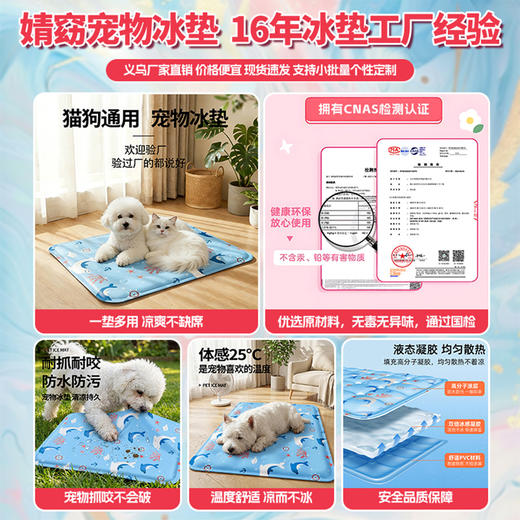 夏季用品降温宠物冰垫坐垫夏天狗狗耐抓耐咬宠物凉垫防水凝胶冰窝 商品图1