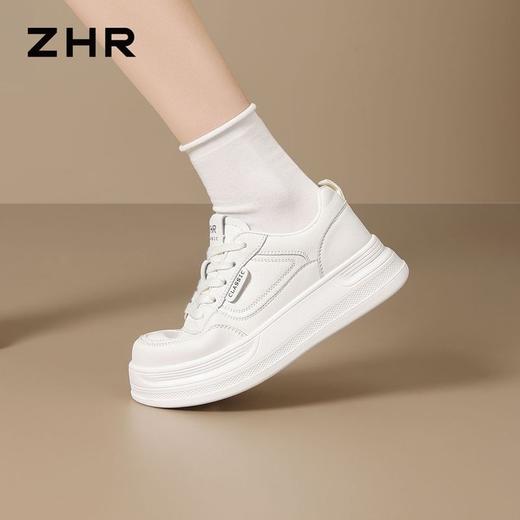 ZHR则则厚底内增高小白鞋女鞋春季新款超轻松糕底休闲运动鞋板鞋 商品图7