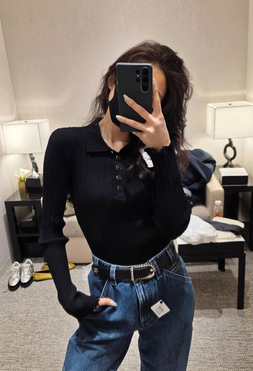 女款弹力修身针织上衣he025 商品图3