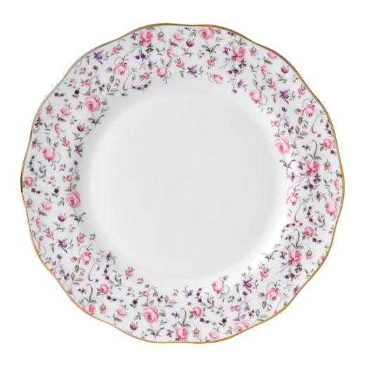 【ROYAL ALBERT】玫瑰满花 25812盘27cm【无包装】 商品图0