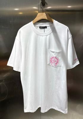 中性款口袋印花短袖T恤ba009