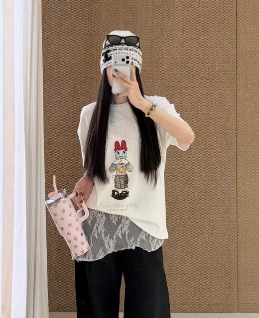 纯元！少量！ 订单余！ GAN*I x Disney黛丝烫钻印花短袖T恤！ 商品图10