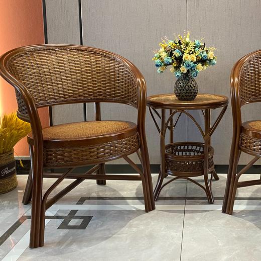 冰爽透气的藤椅套装 /茶几  复古典雅 商品图1
