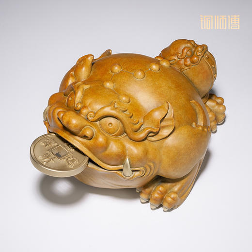 铜师傅《三足金蟾》玄关桌面铜摆件 家居装饰工艺品 商品图2