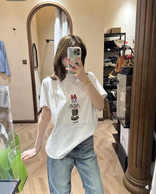 纯元！少量！ 订单余！ GAN*I x Disney黛丝烫钻印花短袖T恤！ 商品图12