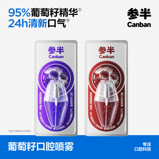 【新品上线】参半葡萄籽口腔喷雾 葡见茶爽/葡萄知梨(15ml) 商品图0