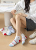 5双一组！蓝白色系春夏短袜棉袜女 可爱小狗蝴蝶结kt条纹 透气薄款 柔软舒适 百搭好看35-39码 商品缩略图5