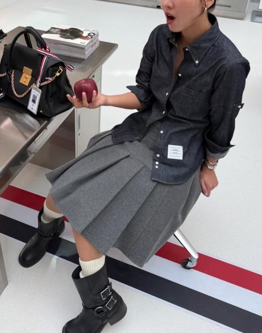 女款牛仔长袖衬衫la022 商品图3