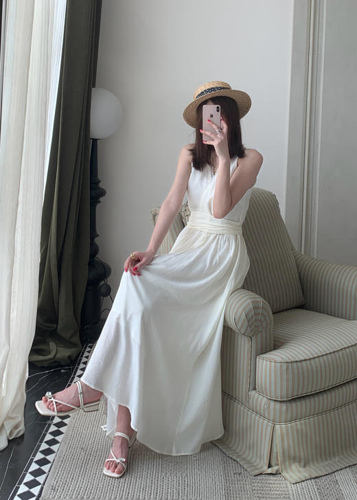 【门店同款】ENJOY夏季红笺月白长裙 170993332 商品图1