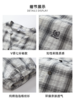 波顿女士夏季柔雅格纹衬衫 立领半开 简约梭织五分袖LS176226 商品缩略图4