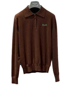 女款刺绣针织长袖polo衫zo020