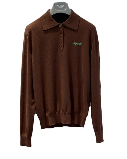 女款刺绣针织长袖polo衫zo020 商品图0