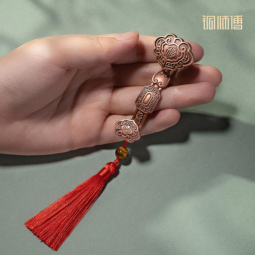 铜师傅 铜摆件《如意手把件》中式解压把玩家居装饰品 商品图5