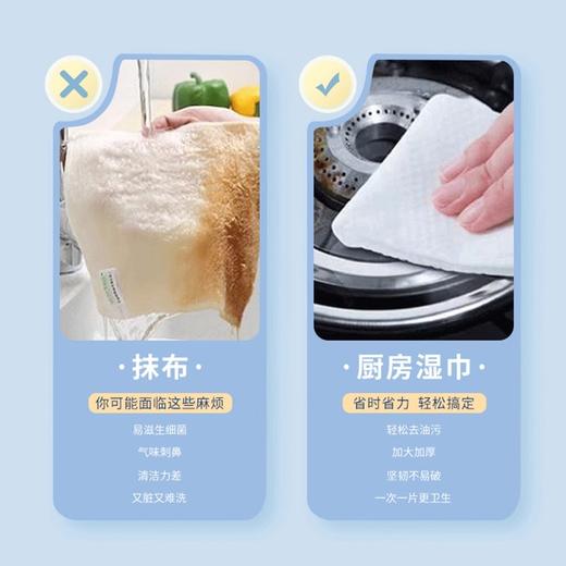 清仓【14.9到手2包160抽】初兜厨房清洁湿巾 商品图1