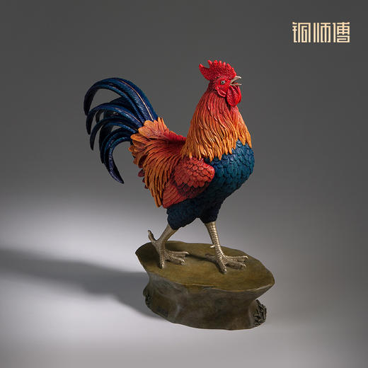 铜师傅《大吉大利》桌面客厅铜公鸡摆件 家居装饰工艺品 商品图1