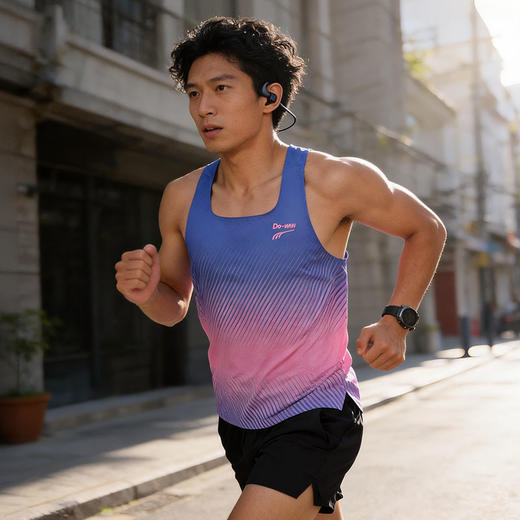 多威新款速干排汗渐变色男款跑步背心2142512 商品图4