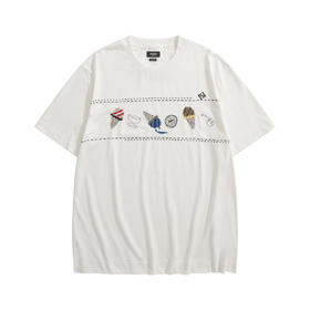 男款纯棉刺绣短袖T恤ba011