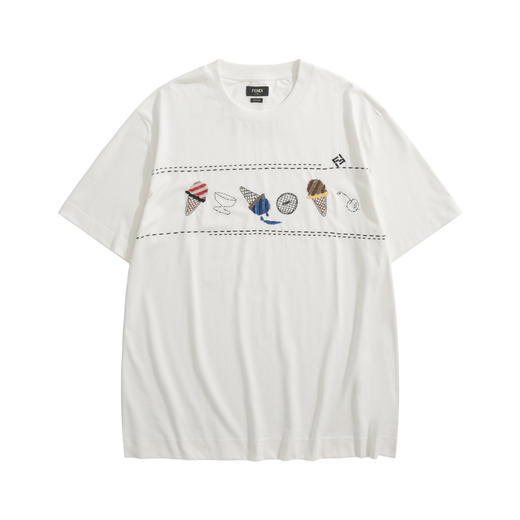 男款纯棉刺绣短袖T恤ba011 商品图0