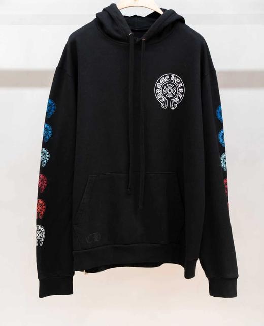 中性款logo印花连帽卫衣he009 商品图0