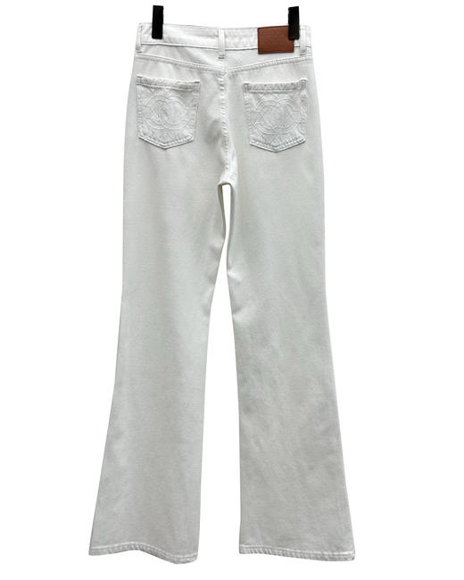 女款刺绣微喇牛仔长裤ba025 商品图1