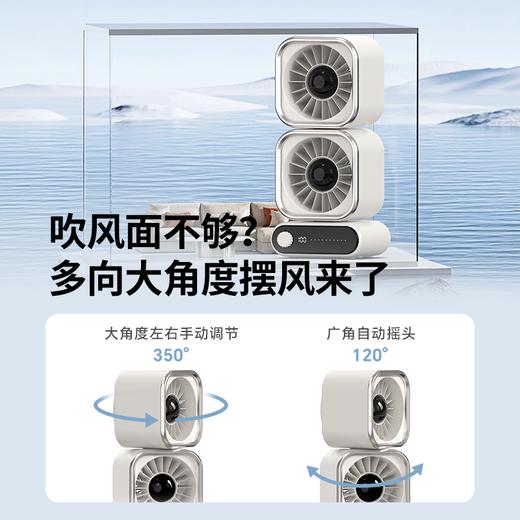 夏日刚需【Bestherm双头桌面循环风扇Q5】双头设计 | 广角摇头 | 100档无极调速➕5段模式可调+遥控操作 | 高清显示屏 | 长效续航🏠 商品图1
