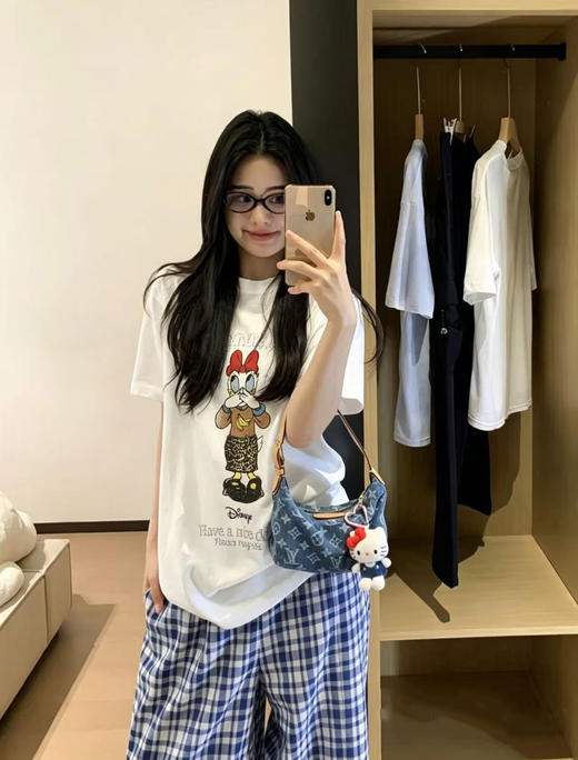 纯元！少量！ 订单余！ GAN*I x Disney黛丝烫钻印花短袖T恤！ 商品图7