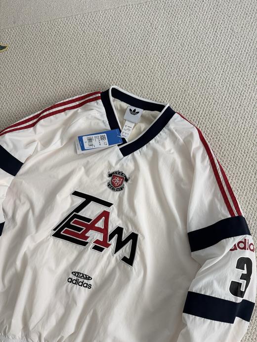 阿迪originals TEAM WOVEN PULLOVER 宽松V领运动套头卫衣 男女同款 商品图5