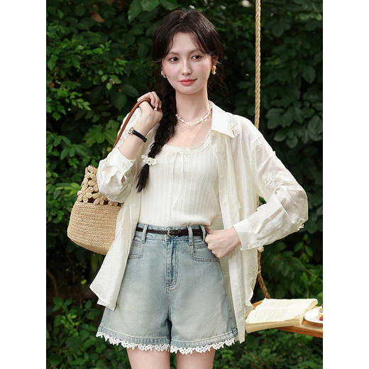 鹿向南【0428/20:00新品前1小时7折限量100件】米白色背心 商品图0