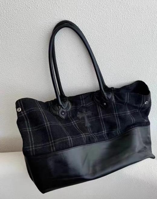 格子拼接手提包he009 商品图0